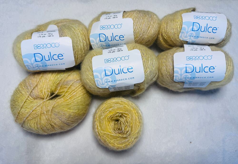 Berroco Dulce Cotton Nylon Alpaca & Wool Yarn in Color Citrine